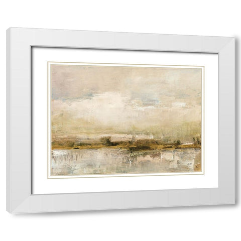 Shimmering Earth White Modern Wood Framed Art Print with Double Matting by Purinton, Julia