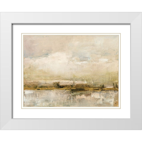 Shimmering Earth White Modern Wood Framed Art Print with Double Matting by Purinton, Julia