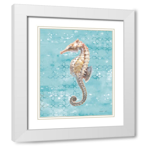 Sunrise Beach IV White Modern Wood Framed Art Print with Double Matting by Nai, Danhui