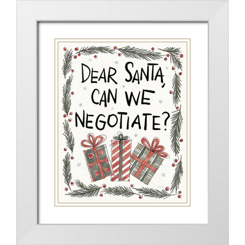 Holiday Fun III White Modern Wood Framed Art Print with Double Matting by Tavoletti, Anne