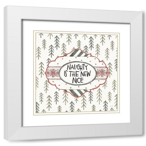 Holiday Fun V White Modern Wood Framed Art Print with Double Matting by Tavoletti, Anne