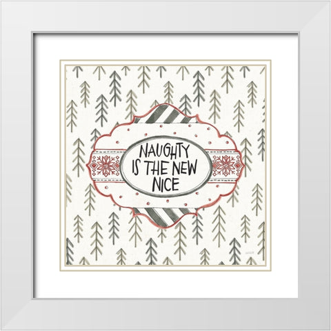 Holiday Fun V White Modern Wood Framed Art Print with Double Matting by Tavoletti, Anne