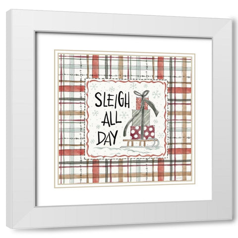 Holiday Fun VI White Modern Wood Framed Art Print with Double Matting by Tavoletti, Anne