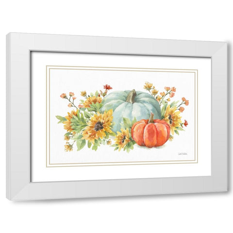 Autumn Breeze II White Modern Wood Framed Art Print with Double Matting by Trimbach, Leslie