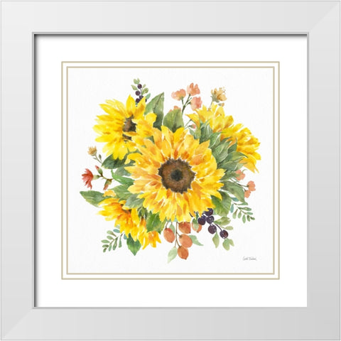 Autumn Breeze VI White Modern Wood Framed Art Print with Double Matting by Trimbach, Leslie