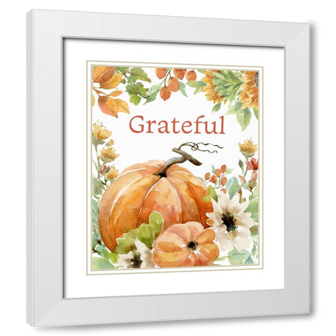 Autumn Breeze VII White Modern Wood Framed Art Print with Double Matting by Trimbach, Leslie