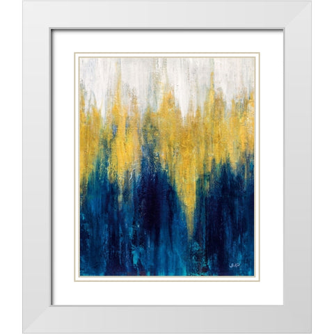 Glimmer II Crop I White Modern Wood Framed Art Print with Double Matting by Purinton, Julia