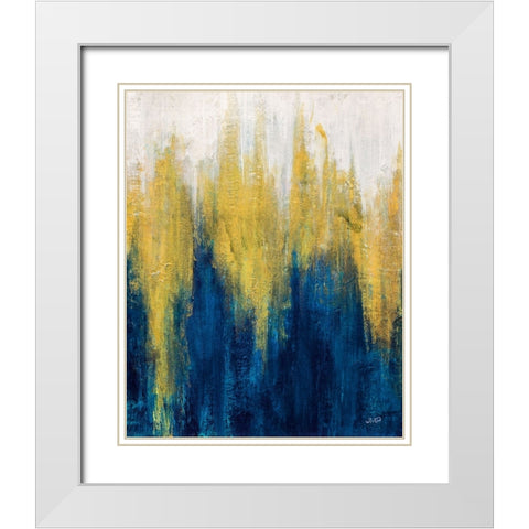 Glimmer II Crop II White Modern Wood Framed Art Print with Double Matting by Purinton, Julia