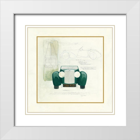 Roadster II White Modern Wood Framed Art Print with Double Matting by Tillmon, Avery
