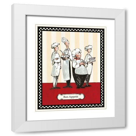 Bon Appetit White Modern Wood Framed Art Print with Double Matting by Tillmon, Avery