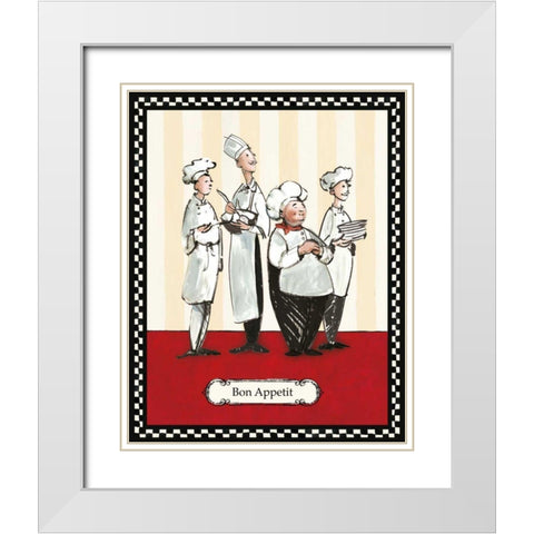 Bon Appetit White Modern Wood Framed Art Print with Double Matting by Tillmon, Avery
