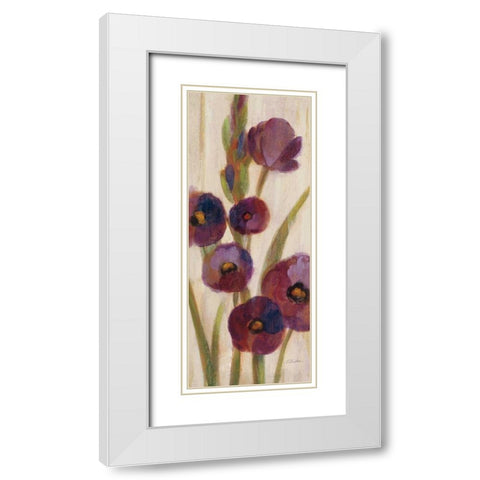 Frosted Bloom in Neutral II Crop White Modern Wood Framed Art Print with Double Matting by Vassileva, Silvia