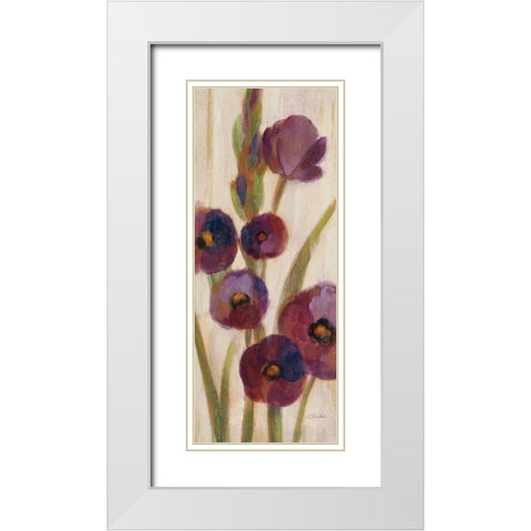 Frosted Bloom in Neutral II Crop White Modern Wood Framed Art Print with Double Matting by Vassileva, Silvia