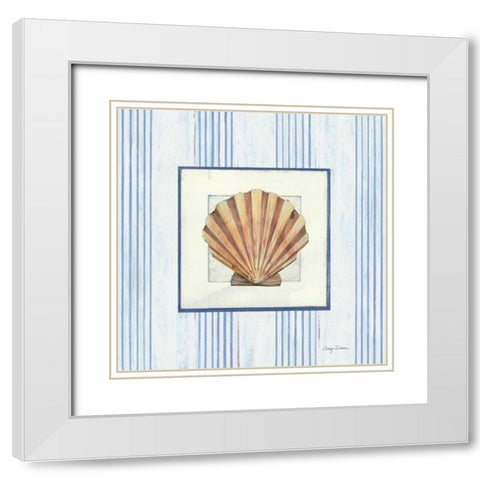 Sanibel Shell I White Modern Wood Framed Art Print with Double Matting by Tillmon, Avery