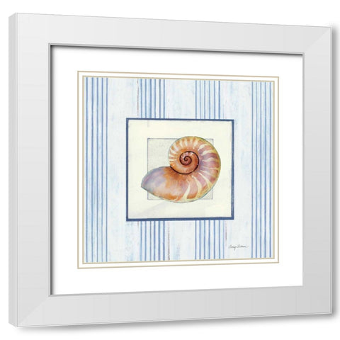 Sanibel Shell III White Modern Wood Framed Art Print with Double Matting by Tillmon, Avery