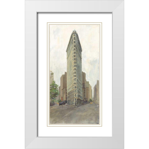 Downtown White Modern Wood Framed Art Print with Double Matting by Tillmon, Avery