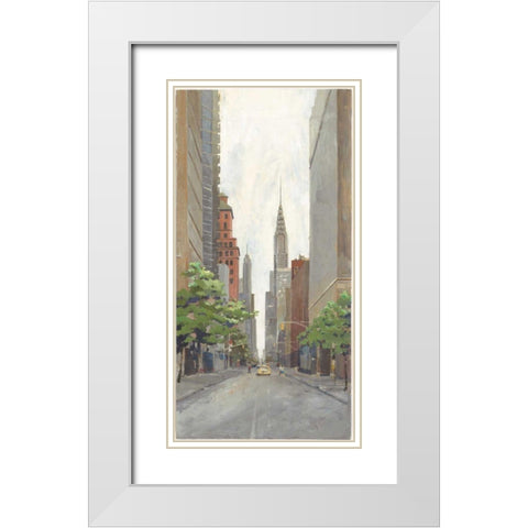 Uptown White Modern Wood Framed Art Print with Double Matting by Tillmon, Avery