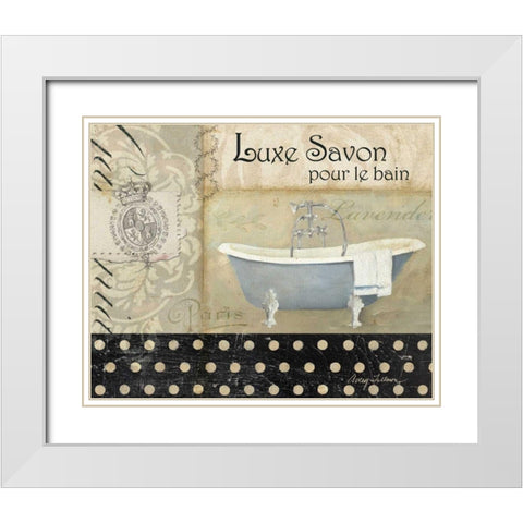 Savons de Bains I White Modern Wood Framed Art Print with Double Matting by Tillmon, Avery