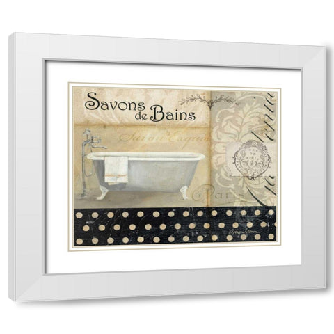 Savons de Bains II White Modern Wood Framed Art Print with Double Matting by Tillmon, Avery
