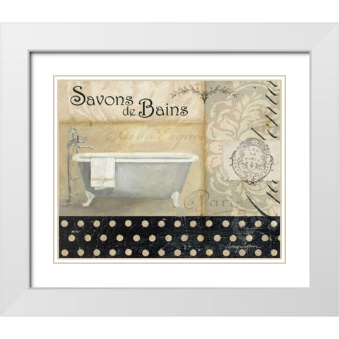 Savons de Bains II White Modern Wood Framed Art Print with Double Matting by Tillmon, Avery