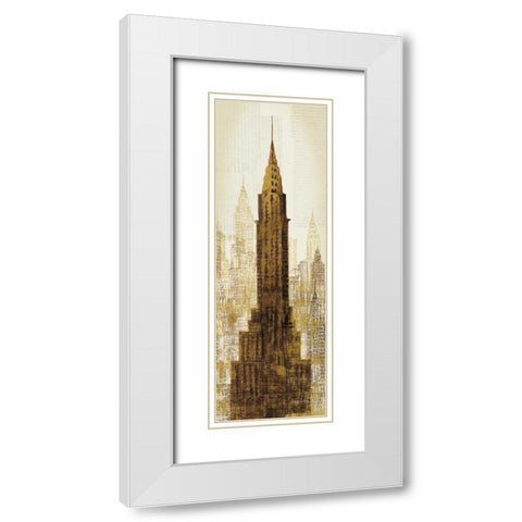 Lexington at 42nd White Modern Wood Framed Art Print with Double Matting by Tillmon, Avery