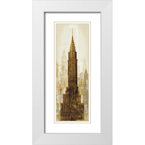 Lexington at 42nd White Modern Wood Framed Art Print with Double Matting by Tillmon, Avery