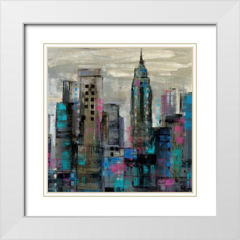 New York Moment III White Modern Wood Framed Art Print with Double Matting by Vassileva, Silvia