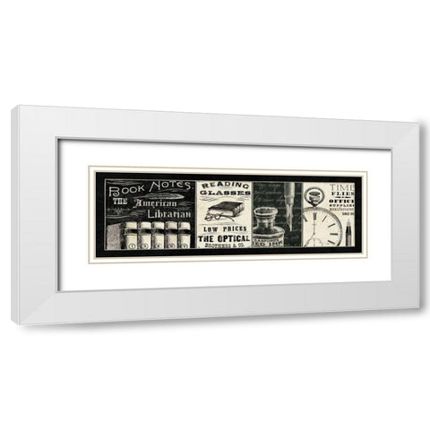 Librarian I White Modern Wood Framed Art Print with Double Matting by Pela Studio