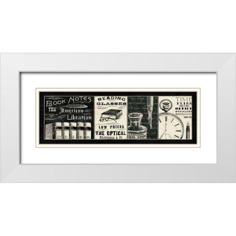 Librarian I White Modern Wood Framed Art Print with Double Matting by Pela Studio