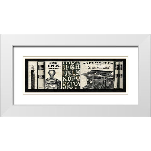 Librarian II White Modern Wood Framed Art Print with Double Matting by Pela Studio