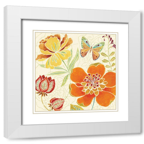 Spice Bouquet II White Modern Wood Framed Art Print with Double Matting by Brissonnet, Daphne