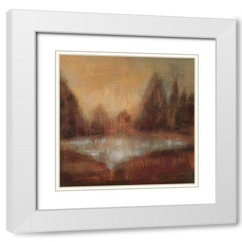 Rain II White Modern Wood Framed Art Print with Double Matting by Vassileva, Silvia