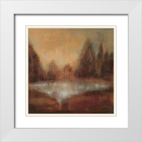 Rain II White Modern Wood Framed Art Print with Double Matting by Vassileva, Silvia