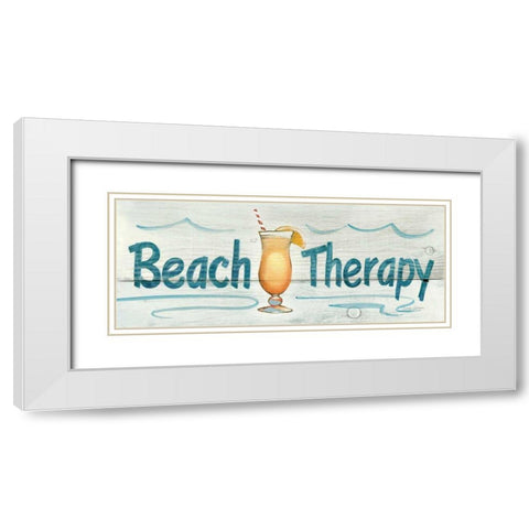 Beach Therapy - In Color White Modern Wood Framed Art Print with Double Matting by Tillmon, Avery