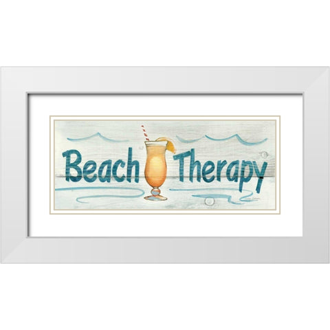 Beach Therapy - In Color White Modern Wood Framed Art Print with Double Matting by Tillmon, Avery