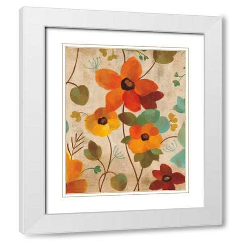Vibrant Embroidery III White Modern Wood Framed Art Print with Double Matting by Vassileva, Silvia