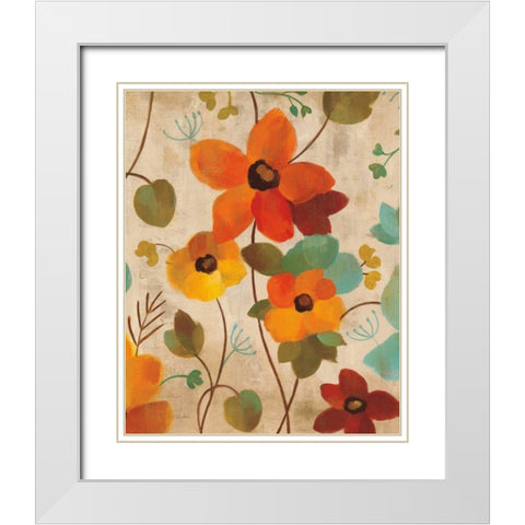 Vibrant Embroidery III White Modern Wood Framed Art Print with Double Matting by Vassileva, Silvia