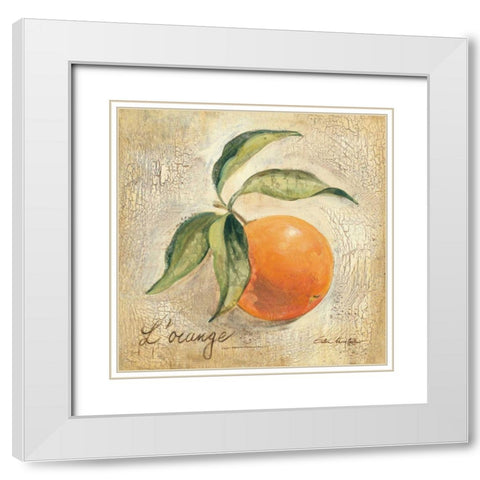L Orange White Modern Wood Framed Art Print with Double Matting by Vassileva, Silvia