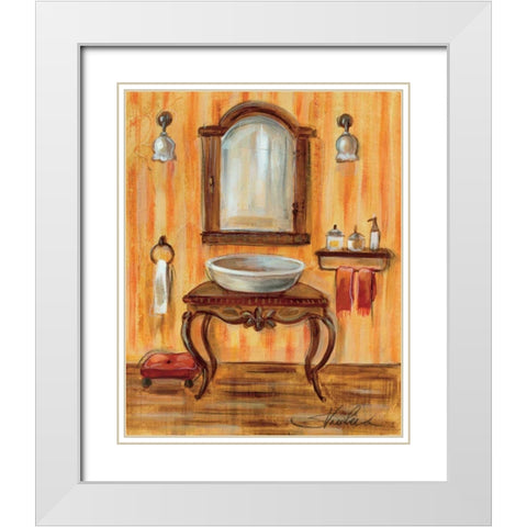 Tuscan Bath II White Modern Wood Framed Art Print with Double Matting by Vassileva, Silvia