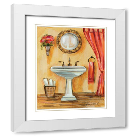 Tuscan Bath IV White Modern Wood Framed Art Print with Double Matting by Vassileva, Silvia