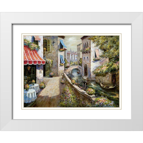 Venezia Petite II White Modern Wood Framed Art Print with Double Matting by Mancini, Gianni