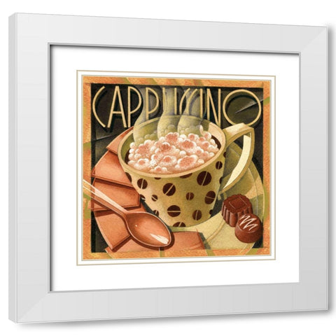Cappuccino and Cafe B White Modern Wood Framed Art Print with Double Matting by Edinjiklian, Teddy
