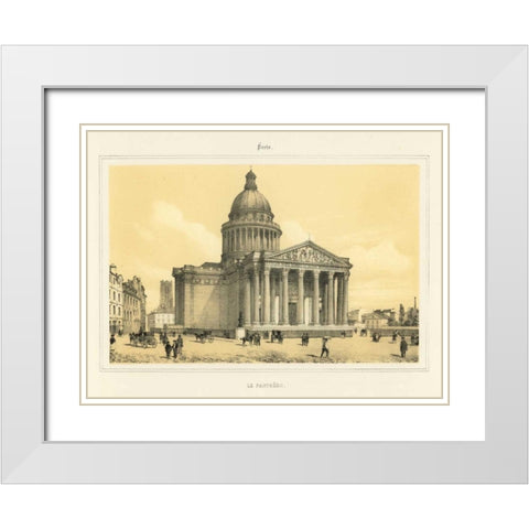 The Pantheon White Modern Wood Framed Art Print with Double Matting by Anonymous