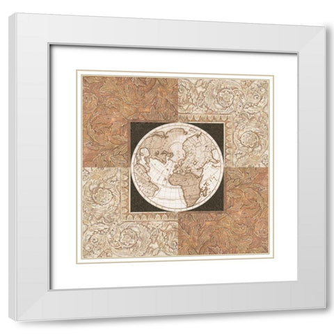 Worldly Perspective II White Modern Wood Framed Art Print with Double Matting by Bannister, Cory