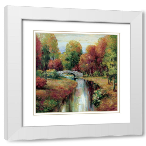 American Country II White Modern Wood Framed Art Print with Double Matting by Rogers, Adam