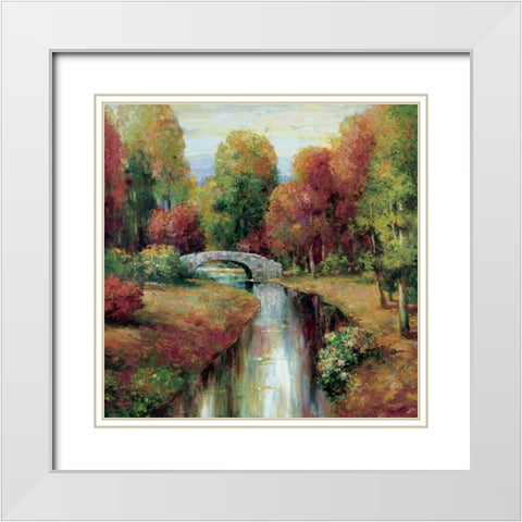 American Country II White Modern Wood Framed Art Print with Double Matting by Rogers, Adam