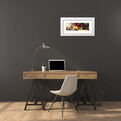 Romantic Place White Modern Wood Framed Art Print with Double Matting by Haenraets, Willem