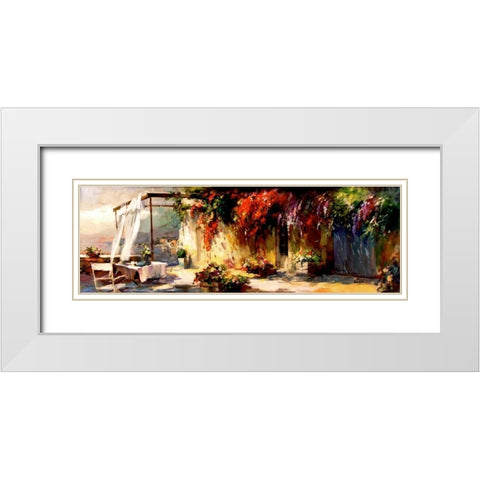 Romantic Place White Modern Wood Framed Art Print with Double Matting by Haenraets, Willem
