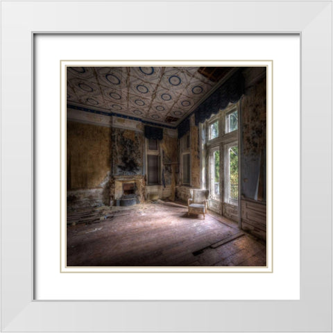 Hotel rouge White Modern Wood Framed Art Print with Double Matting by Sneeuw, Ivo