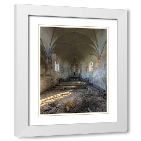 Chapel de la Meuse II White Modern Wood Framed Art Print with Double Matting by Sneeuw, Ivo